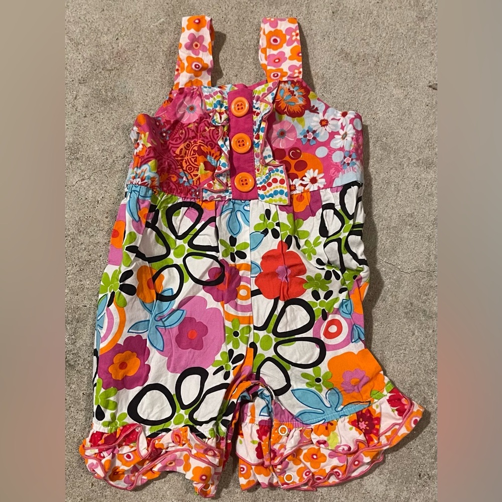 Colorful Floral Baby Girl Romper